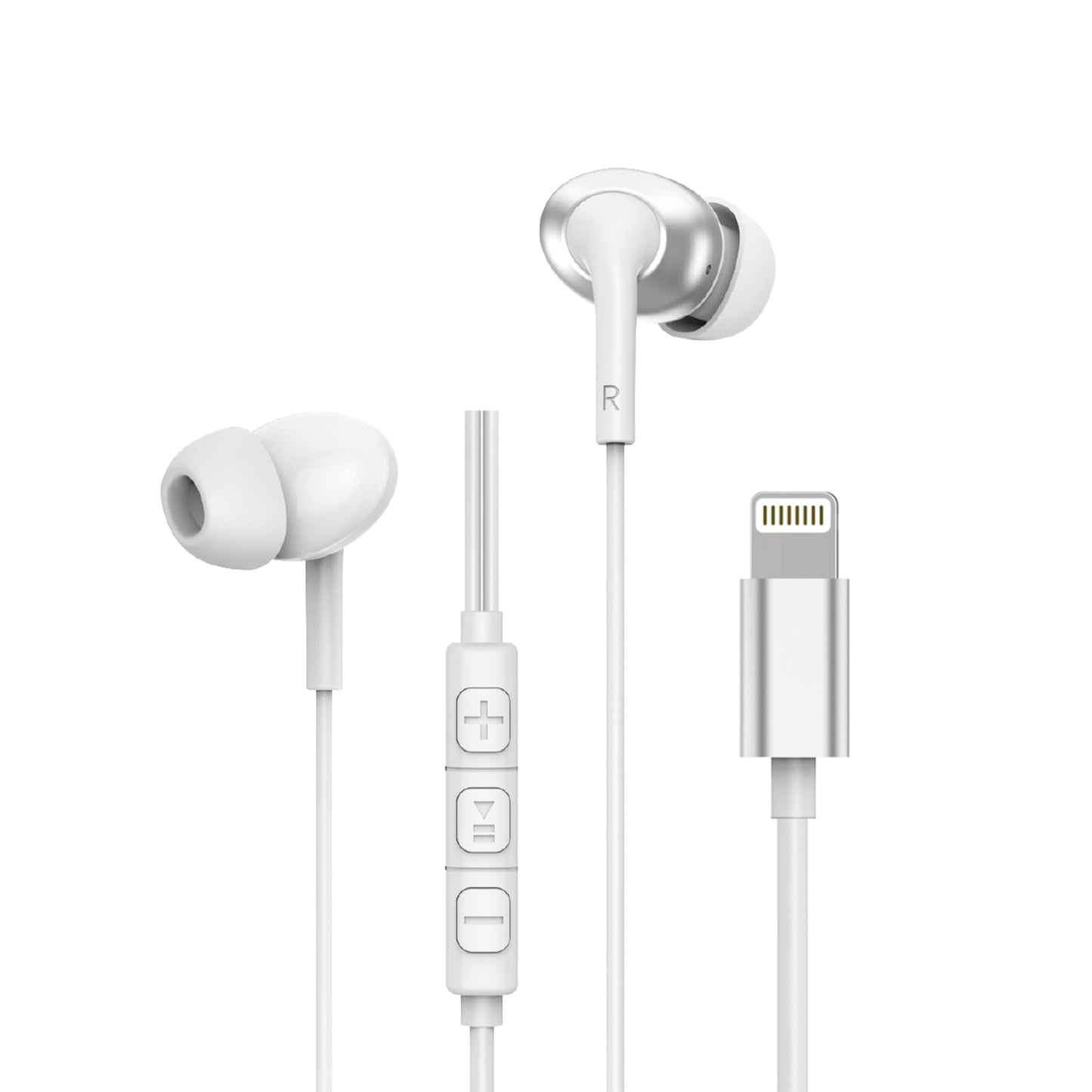 Écouteurs Lightning filaires stéréo WiWU EB319 - Blanc