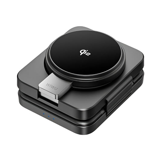 Chargeur sans fil pliable WiWU Wi-W028 Qi2 3 en 1 - Noir
