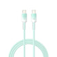 WiWU Wi-C063 NeoLink série 60W Câble en silicium de type C à type C 1m - Vert
