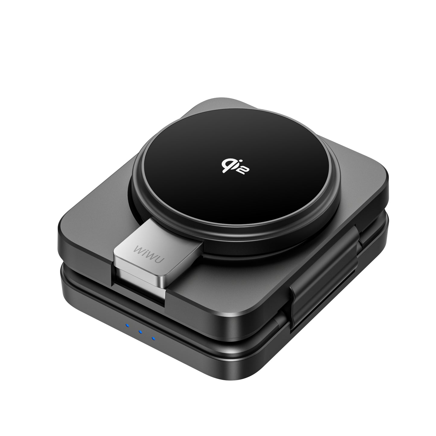 Chargeur sans fil pliable WiWU Wi-W028 Qi2 3 en 1 - Noir
