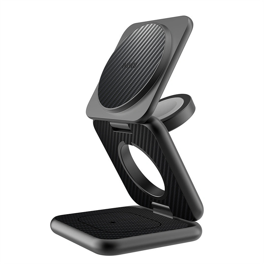 Chargeur sans fil WiWU Wi-W035 Kevlar 3 EN 1 - Noir