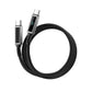 WiWU Wi-C079 Warriors Link 100W Série Nylon tressé Type-C à Type-C Câble1 2m - Noir