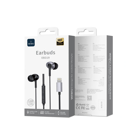 Écouteurs Lightning filaires stéréo WiWU EB319 - Noir