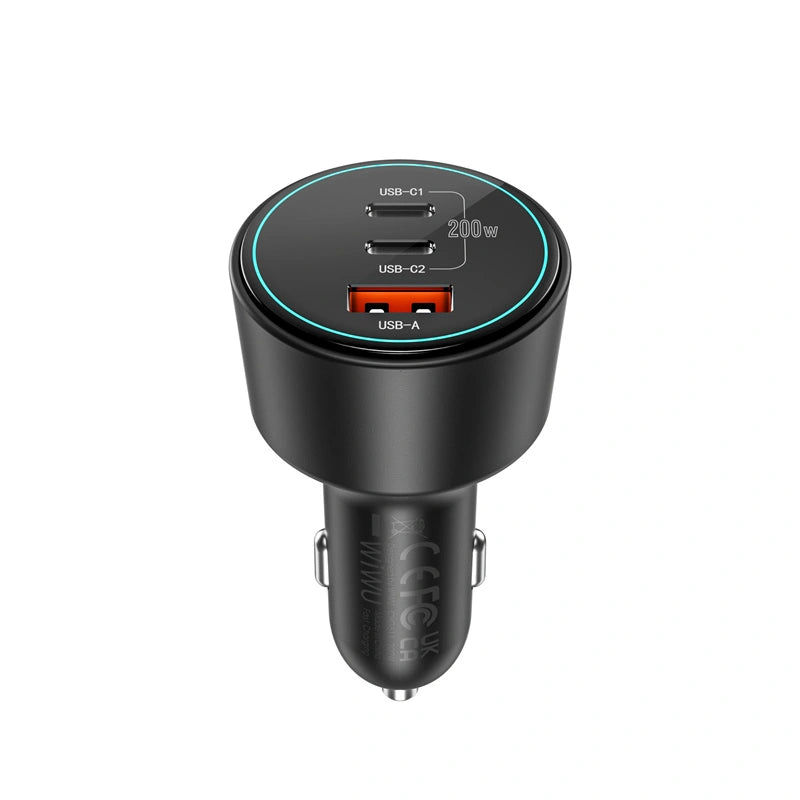 Chargeur de voiture rapide WiWU Wi-QC026 Exeed 200W QC+PD - Noir