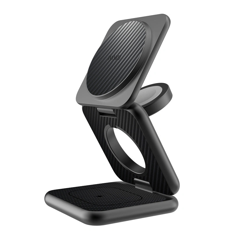 Chargeur sans fil WiWU Wi-W035 Kevlar 3 EN 1 - Noir