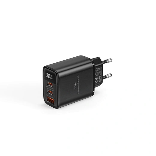 Chargeur d'affichage numérique WiWU Wi-G010 Firefly 30W - Noir