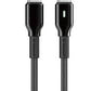 WiWU Wi-C075 DuraLink 60W série Nylon tressé Type-C à Type-C Câble 1m - Noir