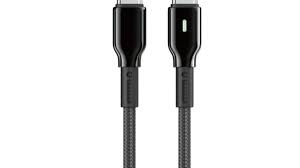 WiWU Wi-C075 DuraLink 60W série Nylon tressé Type-C à Type-C Câble 1m - Noir