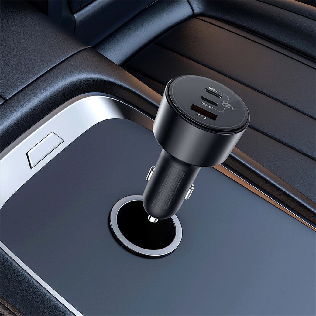 Chargeur de voiture rapide WiWU Wi-QC026 Exeed 200W QC+PD - Noir