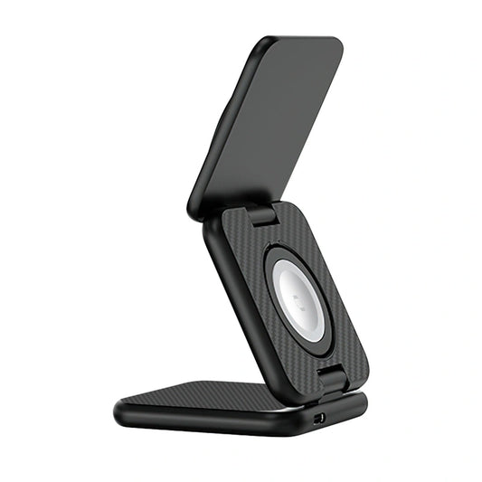 Chargeur sans fil WiWU Wi-W035 Kevlar 3 EN 1 - Noir